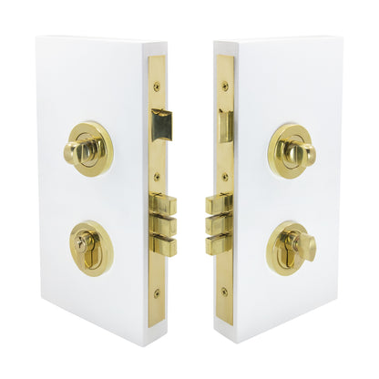 Entrance Pull Handle Lock Kits: Double Turn