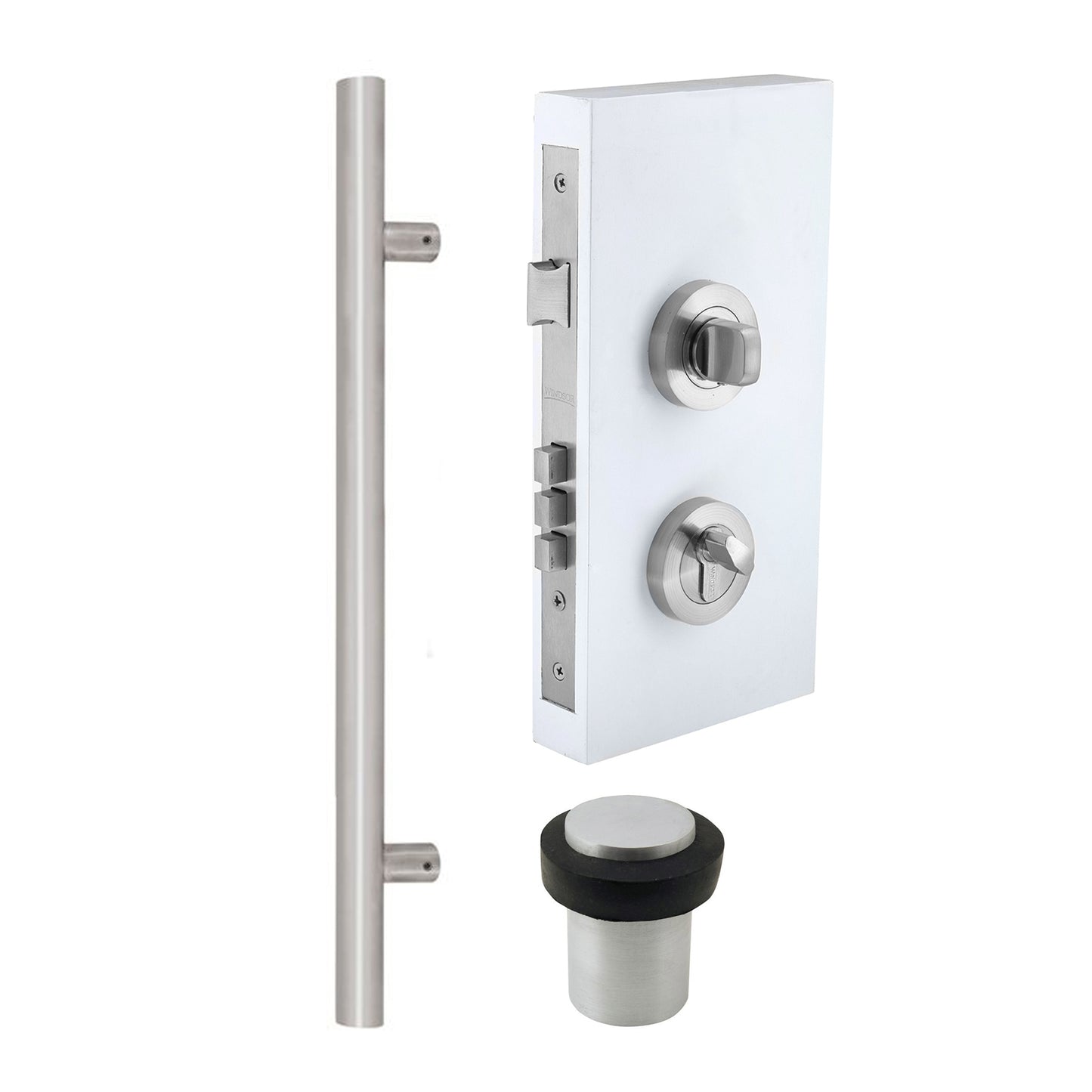 Entrance Combo Kit: Polo & Round Profile Handle + Double Turn & Mini Lever + Doorstop